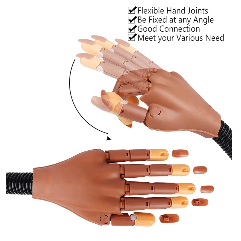 Flexible Nail Practice Hand with Clamp - Picture 4 of 7